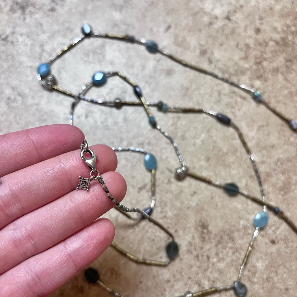 Silpada Blue Quartz Kyanite Necklace